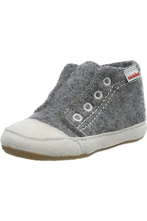 Living Kitzbühel Canvas mit Streifen, Jungen Hohe Hausschuhe,Grau (610 grau), 24 EU