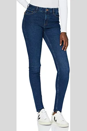 MERAKI Damen Skinny Jeans mit Mittlerem Bund, , 30W / 32L