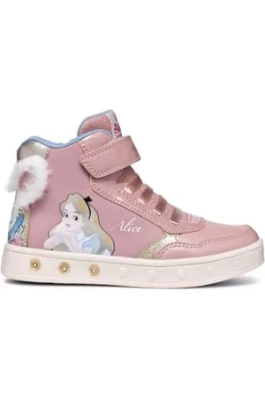 Geox J Skylin Girl G Sneaker, LT Rose/Platinum, 30 EU