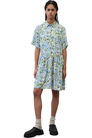 Marc O’ Polo Damen 342113821125 Dress, Short Sleeve, Half Button pl, , XS
