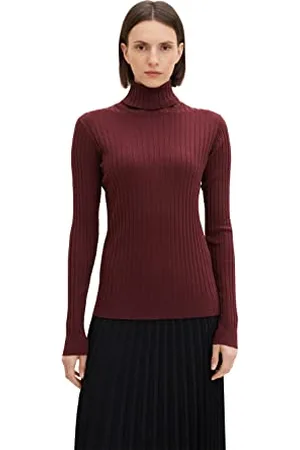 TOM TAILOR Damen 1035066 Pullover, 13051-Port Red, L