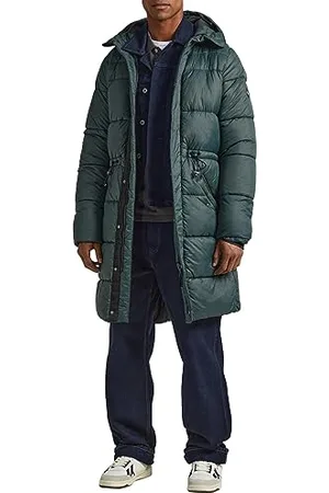 Pepe Jeans Herren Blai Puffer Parka, Green (Regent Green), L