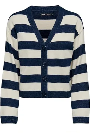 ONLY Damen Strickjacke Onlkatia Ls Stripe V-Neck Cardi Cc KNT, , L