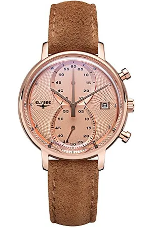 ELYSEE Unisex Erwachsene Analog Quarz Uhr mit Leder Armband 83824