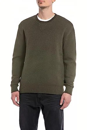 Replay Herren Pullover Recyceltes Material, (Grün), XXL