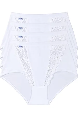 Sloggi Damen Chic Maxi 4P Slip, White, 38