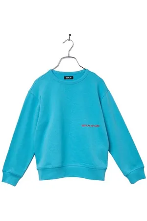 Replay Jungen Sweatshirt mit Logo, Blau (Bright Sky 489), 14 Jahre