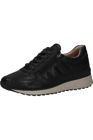 Caprice Damen Sneaker flach aus Leder mit Reißverschluss, Blau ( .), 36 EU