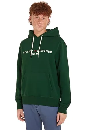 Tommy Hilfiger Men Tommy Logo Hoody MW0MW11599 Green (Ornamental Green) S