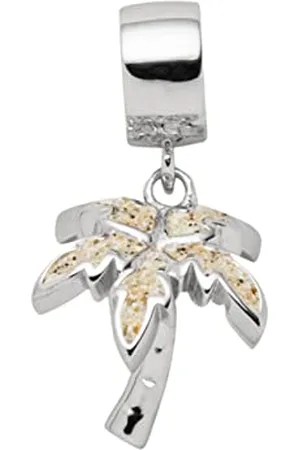 DUR Schmuck Damen Charm PALME Strandsand, Silber 925/- rhodiniert (F291)