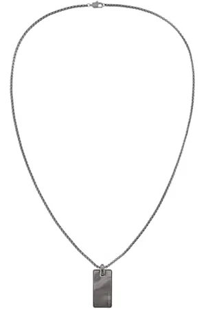 Calvin Klein Halskette mit Anhänger für Herren Kollektion CK METALLIC WAVES Mit Metallischem Stahl Ionenplattierung (IP) - 35100032