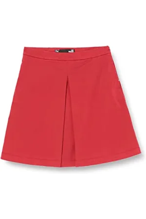 Moschino Damen Dyed Twill miniskirt with black shiny logo back tag, , 40 EU
