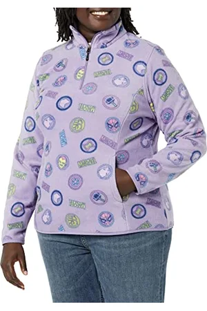 Amazon Disney | Marvel | Star Wars | Princess Damen Polar-Fleece-Mockjacken mit Viertelreißverschluss, , XL
