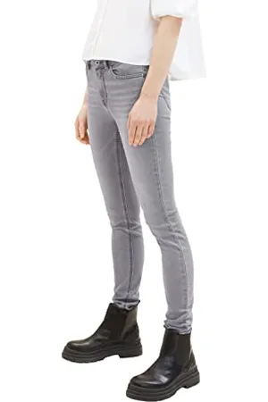 TOM TAILOR Damen 1036996 NELA Extra Skinny Jeans, 10225-Random Bleached Grey Denim, 32W / 32L