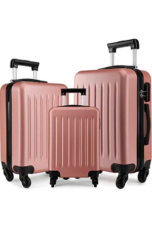 Kono Koffer Reisekoffer Kofferset Trolley Hartschale ABS Gepäck 4 Rollen Spinner Rollenkoffer Klein-Mittlerer-Großer Koffer ( , Set)