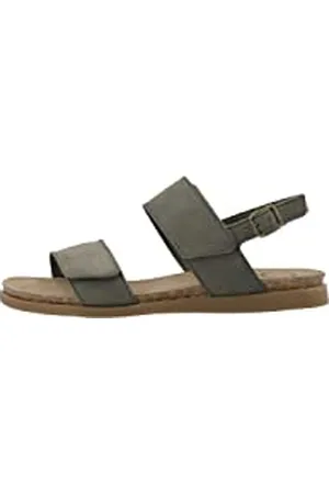 Cashott Damen CASALICE Velcro Nubuck Flat Sandal, , 38 EU