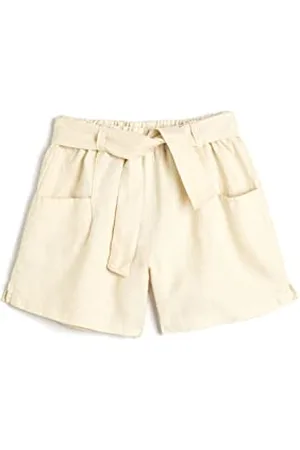 Koton Girlss Linen Belt Detail Pockets Elastic Waistband Shorts, , 5-6 Jahre EU
