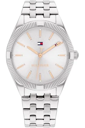 Tommy Hilfiger Analog Quarzuhr für Damen mit Silbernes Edelstahlarmband - 1782548