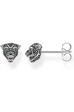 Thomas Sabo Unisex Ohrringe Ohrstecker Black Cat 925 Sterling Silber H2110-845-11