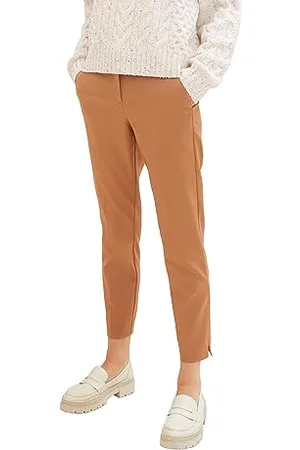 TOM TAILOR Damen Mia Slim Chino Hose, light chestnut, 38/28