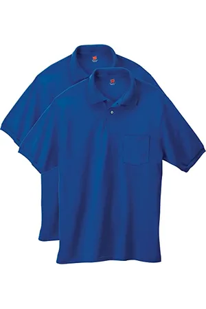 Hanes Herren EcoSmart Polo, Kurzarm-Poloshirt, 2er-Pack, , 4X-Groß