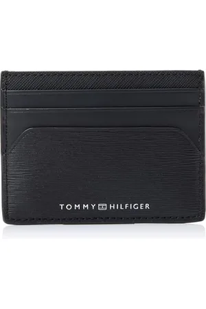 Tommy Hilfiger Men TH PLAQUE CC HOLDER, Black, One Size
