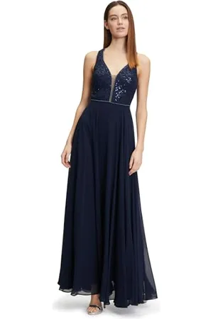 Vera Mont Damen Abendkleid mit Pailletten Night Sky,46