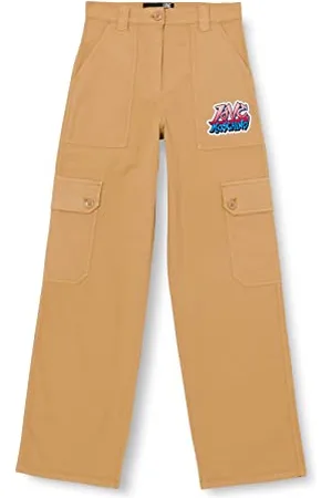 Moschino Moschino Damen Stretch Canvas With Graffiti Patch Casual Pants, , 44 EU