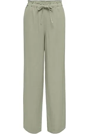 ONLY Onlcaro Hw Pb Wide Linen Bl Pant Cc PNT