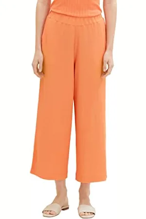 TOM TAILOR Damen 1036854 Basic Culotte Hose, 31699-Luminous Coral, XL
