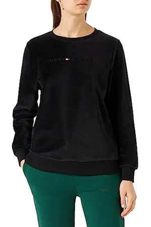 Tommy Hilfiger Damen Track Top HWK Velour UW0UW03901 Schwere Strickwaren, , L
