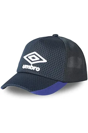 Umbro Cap Herren Natürlich, Tracker Kappe Herren, Mesh, Bequem, Blau Weiss, Einheitsgröße