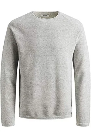 JACK & JONES Herren Strickpullover Rundhals Basic Langarm Sweater Baumwolle Shirt JJEHILL