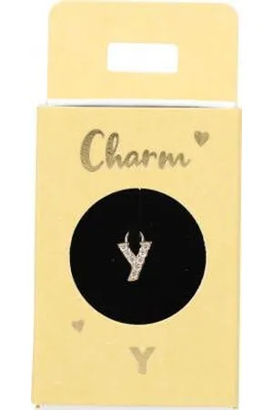 Depesche 11834-020 Charm Buchstabe Y, vergoldeter Anhänger für Halsketten, Armband und Ohrringe, ideal als kleines Geschenk