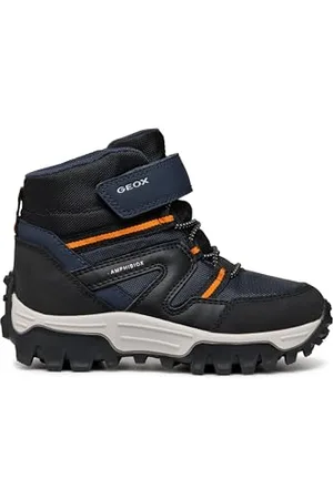 Geox J Himalaya Boy B ABX Ankle Boot, Navy/Black, 34 EU