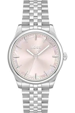 HUGO BOSS Uhr mit DREI-Zeiger-Quarzwerk für Damen Kollektion Graceful mit Silbernes Edelstahlarmband - 1502776