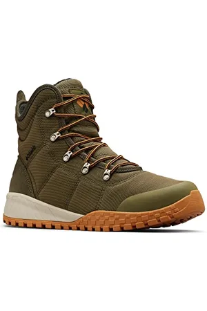 Columbia Fairbanks WP Omni-Heat wasserdichte Schneestiefel für Herren, Grün (Nori x Canyon Gold), 41 EU