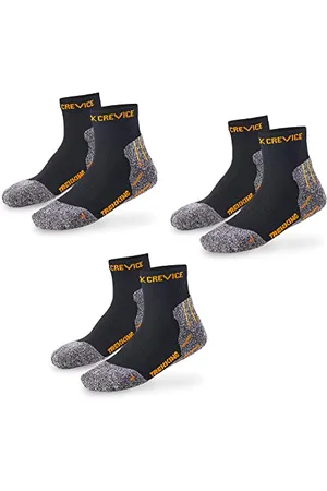 Black Crevice Trekkingsocken kurz, 3 Paar, black/orange, 39-42