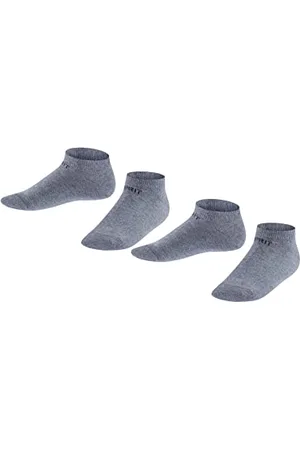 ESPRIT Unisex Kinder Sneakersocken Foot Logo Multipack K Sn Baumwolle kurz einfarbig 2 Paar, , 31-34