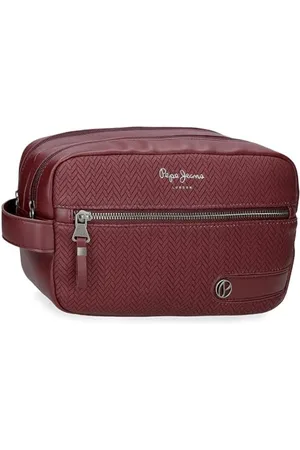 Pepe Jeans Sprig Kulturbeutel, Rot, 26 x 16 x 12 cm, Kunstleder, von Joumma Bags, rot, Talla única, Kulturbeutel