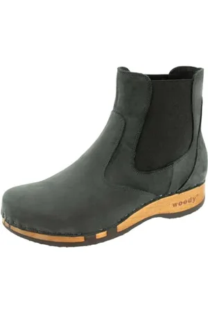 Woody Damen Jutta Clog Stiefelette, Grigio, 40 EU