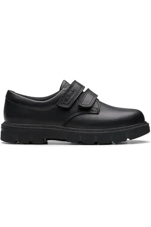 Clarks Lorcam Loop K Oxford-Schuh, Black Leather, 43 EU
