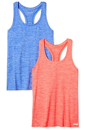 Amazon Damen Leichtes Racerback-Tanktop Aus Schnelltrocknendem Funktionsstretch (Auch In Plus Size Erhältlich), 2er-Pack, , XL