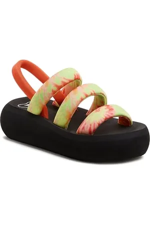 Rocket Dog Damen Lächeln Sandale, Orange/Mehrfarbig, 39 EU