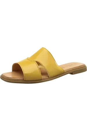 QS by s.Oliver Damen 5-5-27114-38 Schiebe-Sandalen, Yellow, 40 EU