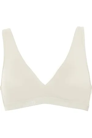 Emporio Armani Damen-Bralette aus Mikrofaser mit Logoband, gepolstert, , XL