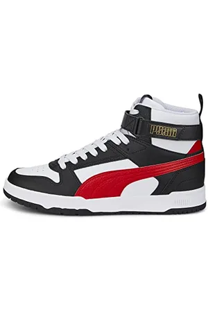 PUMA Unisex Rbd Game Sneaker, White High Risk Red Black Team Gold, 42 EU