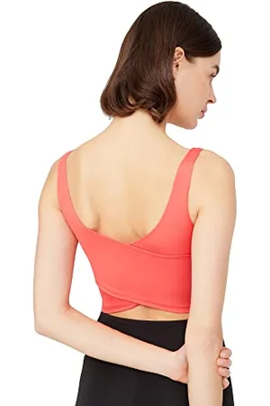 LOS OJOS Crop Tops Damen - Medium Support gepolsterter Sport-BH, Tank Tops für Frauen