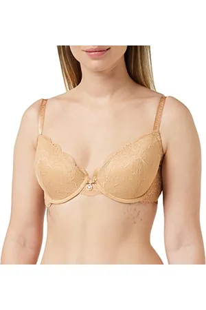 Emporio Armani Damen Natural Bra Virtual Lace Push-Up-BH, Durchsichtig, Pink, 36A