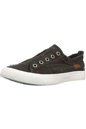 Blowfish Damen Play Sneaker, Schwarze, geräucherte Leinwand, 38.5 EU